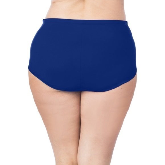 NWT La Blanca high rise bikini swim bottoms 22 3X plus size free shipping purple - Picture 2 of 6